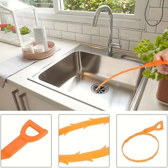 Bath Forlivese 3 Pack 25 Inch Drain Clog Removerhair Snake Tool Drain